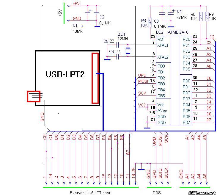 Usb lpt переходник схема